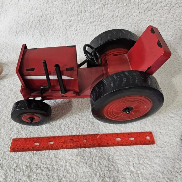 Rustic Antique-Style Metal Tractor - Picture 3 of 3